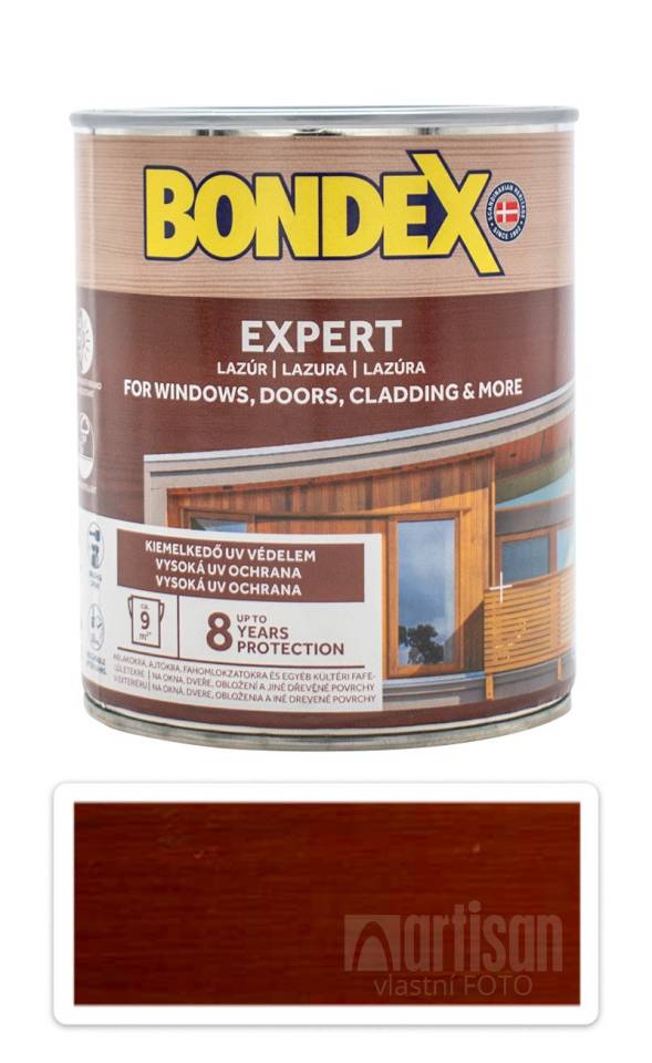 BONDEX Expert - silnovrstvá syntetická lazura na dřevo v exteriéru 0.75 l Redwood BONDEX