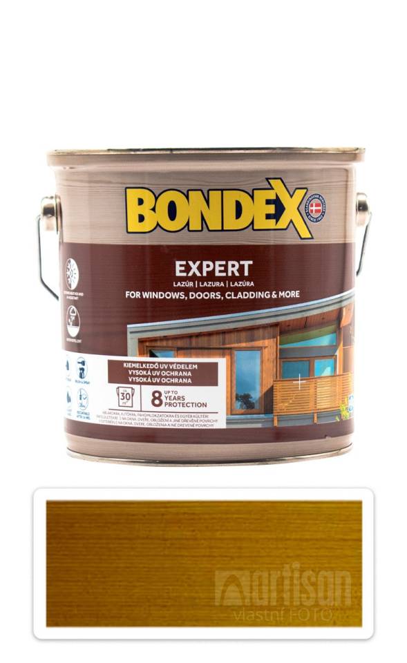 BONDEX Expert - silnovrstvá syntetická lazura na dřevo v exteriéru 2.5 l Dub BONDEX