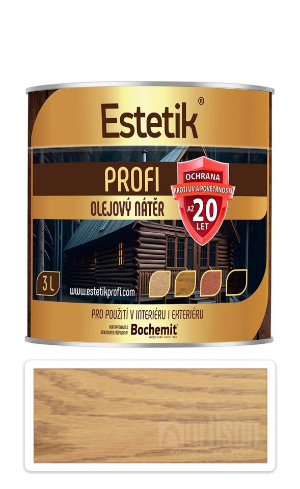 ESTETIK Profi - extrémně odolná olejová lazura 3 l Dub BOCHEMIT