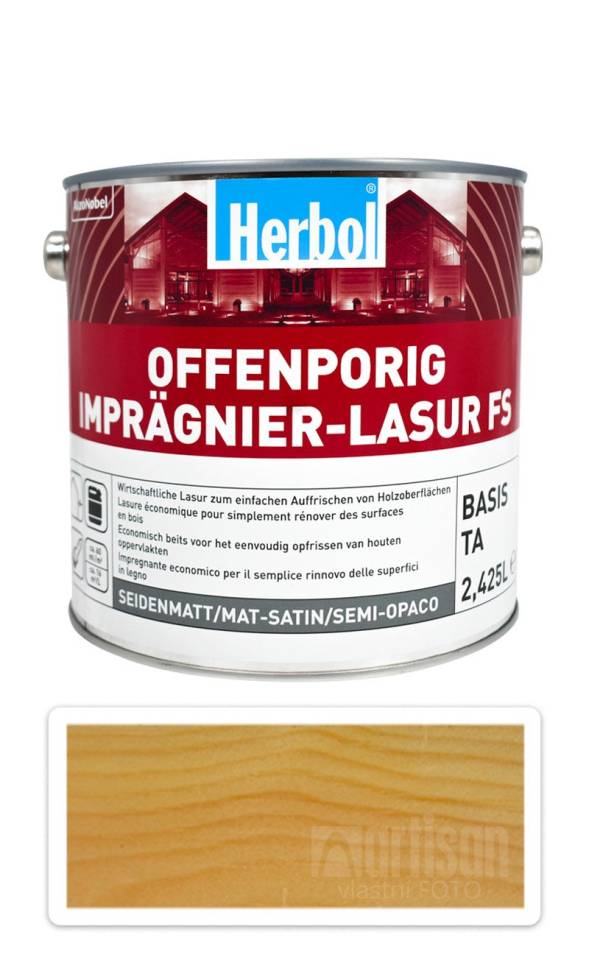 HERBOL Offenporig Impragnier-Lasur FS - impregnační lazura na dřevo 2.5 l Bezbarvá HERBOL