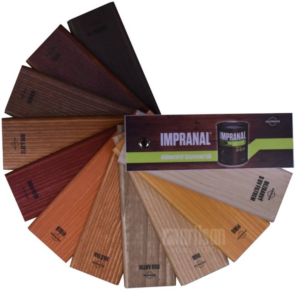 IMPRANAL Vzorník slabovrstvá lazura - vějíř Stachema