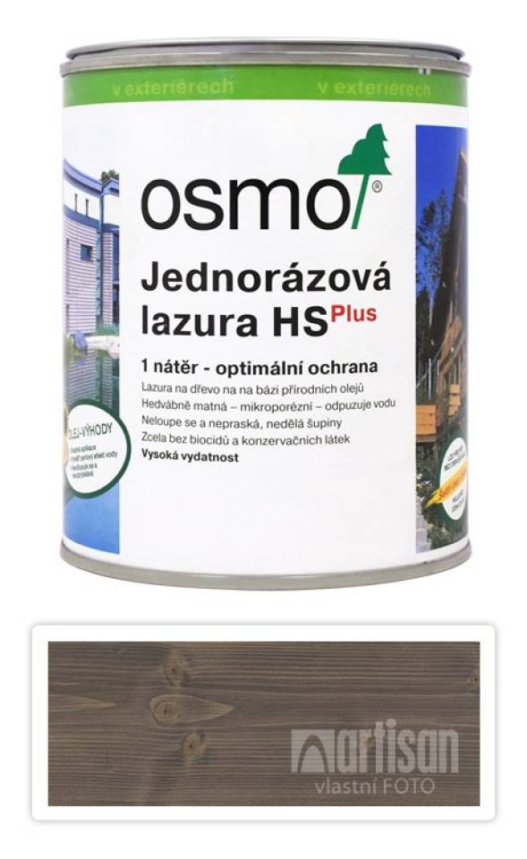 OSMO Jednorázová lazura HS 0.75 l Křemenně šedá 9207 OSMO