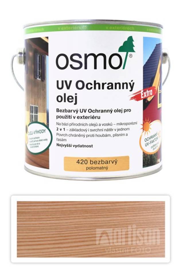 OSMO UV Olej Extra pro exteriéry 25 l Bezbarvý 420 OSMO