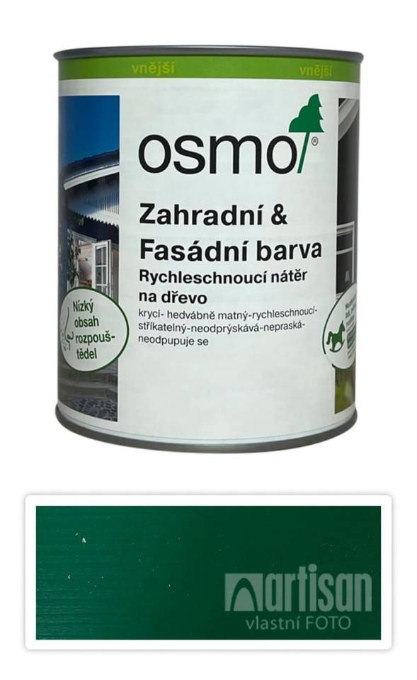 OSMO Zahradní a fasádní barva na dřevo 0.75 l Mátově zelená 7629 OSMO