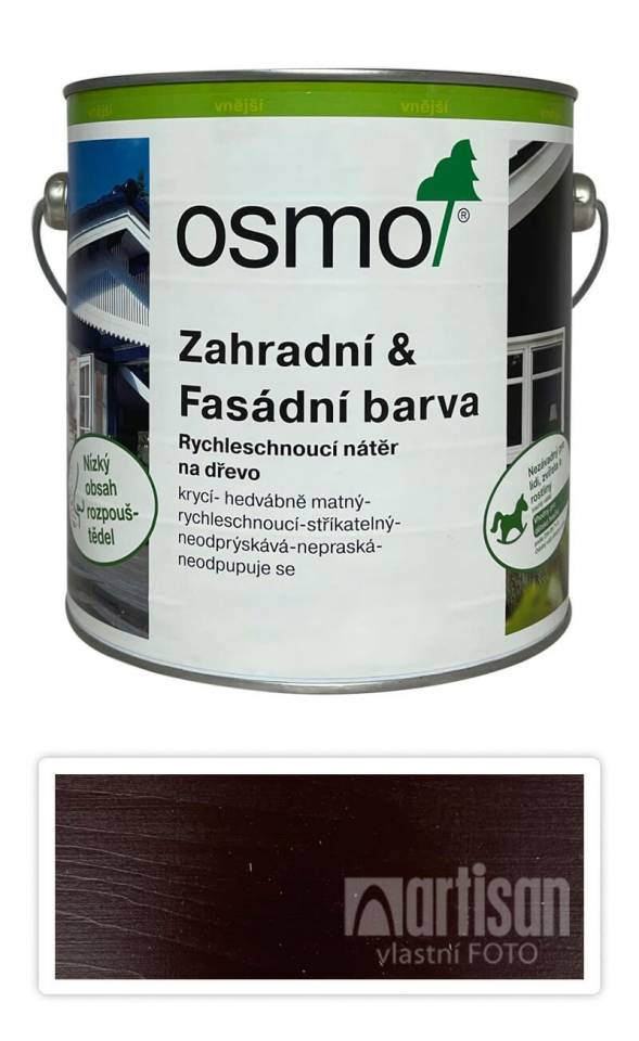 OSMO Zahradní a fasádní barva na dřevo 2.5 l Čokoládově hnědá 7817 OSMO