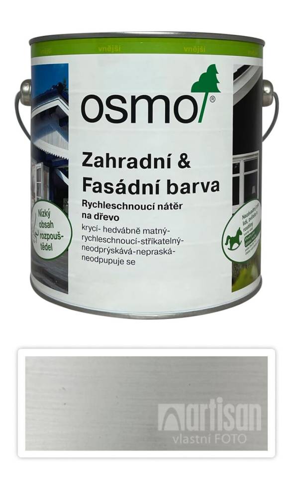 OSMO Zahradní a fasádní barva na dřevo 2.5 l Dopravní bílá 7500 OSMO
