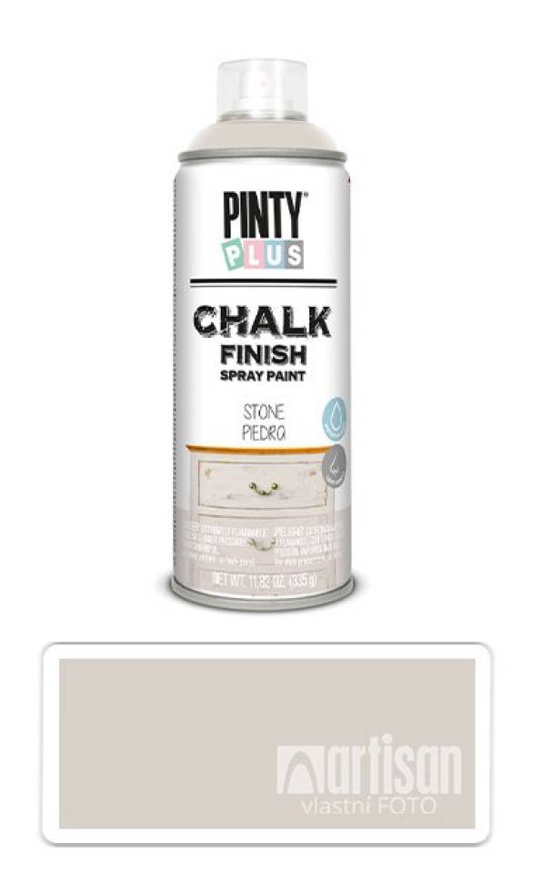 PINTYPLUS CHALK - křídová barva ve spreji na různé povrchy 400 ml Kamenná šedá CK791 PINTYPLUS