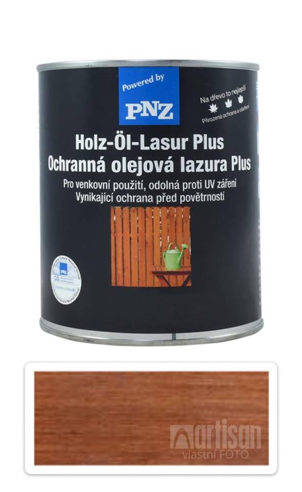 PNZ Ochranná olejová lazura Plus 0.75 l Teak PNZ