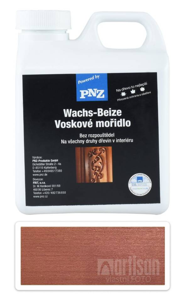 PNZ Voskové mořidlo 1 l Korálově červená PNZ