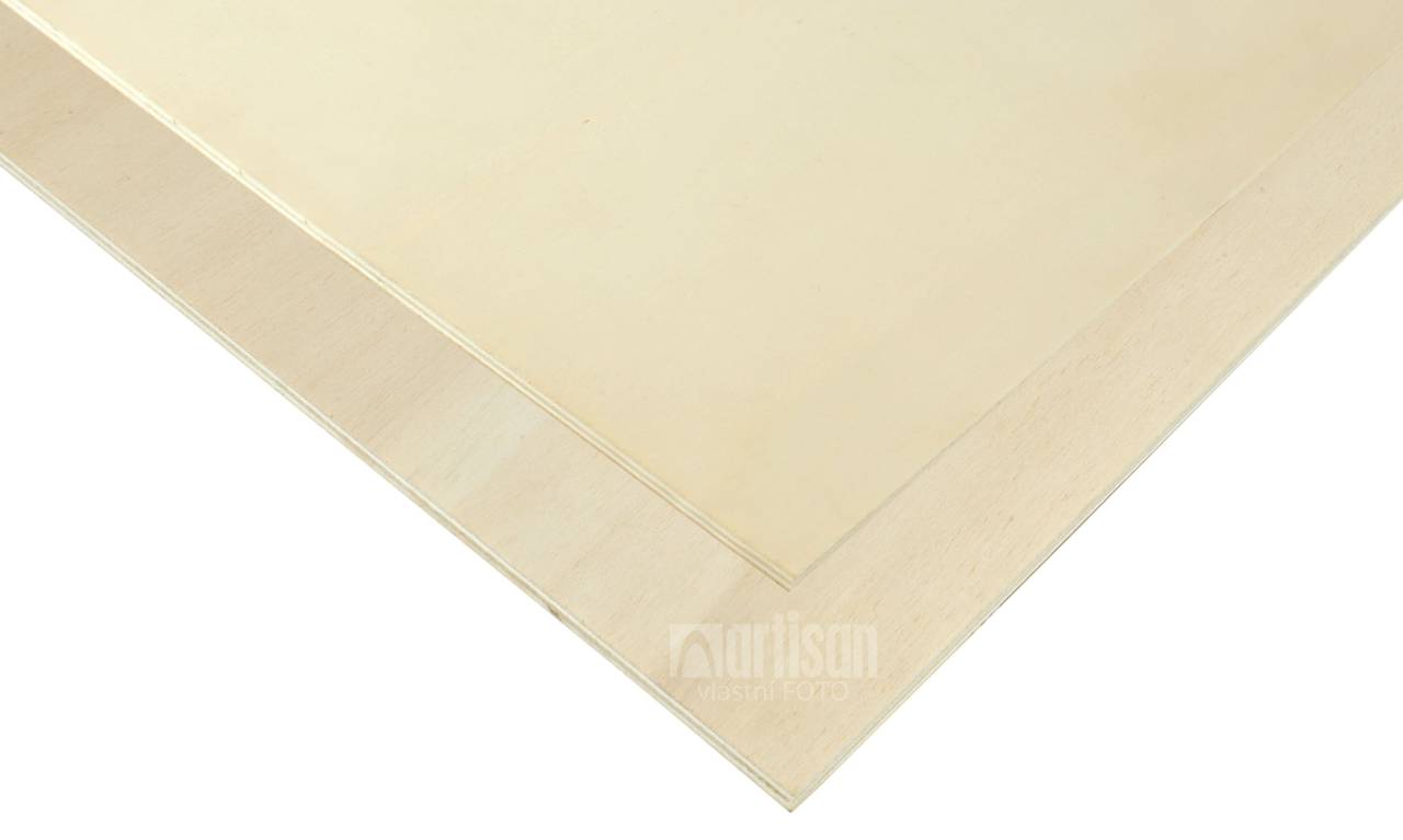 Překližka truhlářská A/B 3x1220x2520 Topol bělený