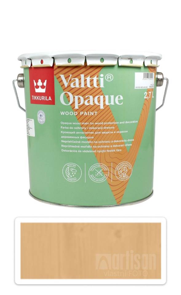 TIKKURILA Valtti Opaque - polomatná krycí barva na dřevo 2.7 l Q127 TIKKURILA