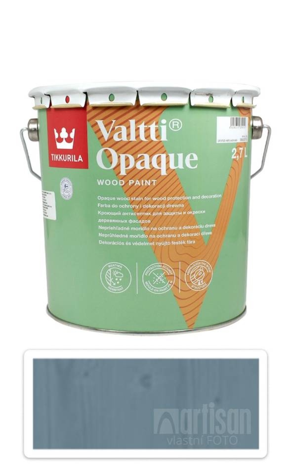 TIKKURILA Valtti Opaque - polomatná krycí barva na dřevo 2.7 l Q435 TIKKURILA