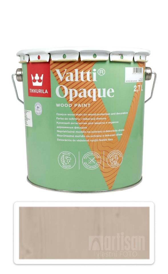TIKKURILA Valtti Opaque - polomatná krycí barva na dřevo 2.7 l Q643 TIKKURILA