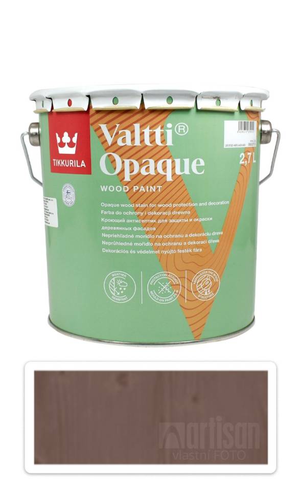 TIKKURILA Valtti Opaque - polomatná krycí barva na dřevo 2.7 l Q671 TIKKURILA