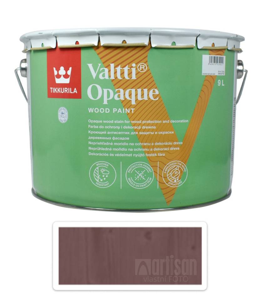 TIKKURILA Valtti Opaque - polomatná krycí barva na dřevo 9 l D110 TIKKURILA