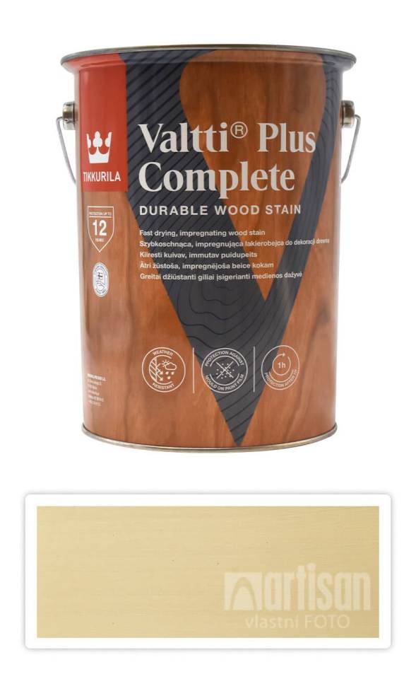 TIKKURILA Valtti Plus Complete - matná tenkovrstvá lazura 5 l Světlý dub TIKKURILA