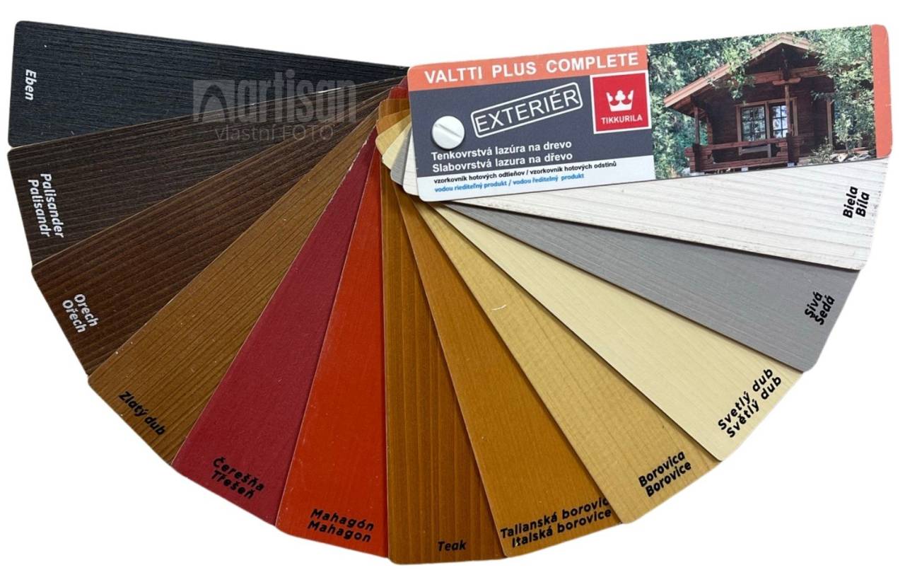 TIKKURILA Vzorník Valtti Plus Complete - hotové odstíny - vějíř TIKKURILA