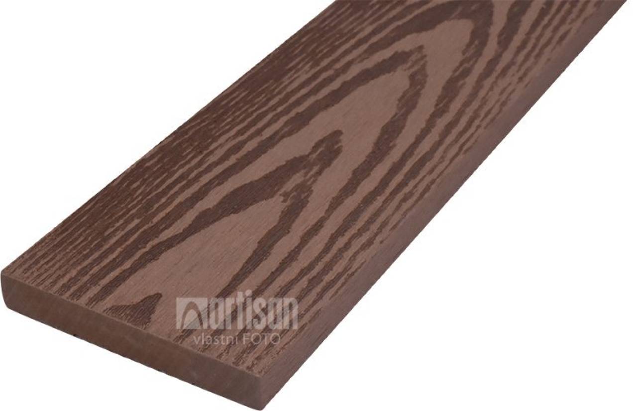 WPC dřevoplastové plotovky rovné LamboDeck 13x90x1000 - Teak LAMBODECK