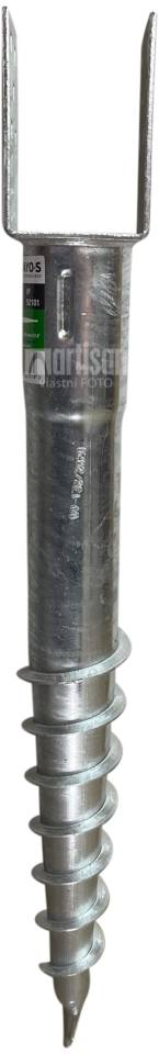 Zemní vrut BAYOS 70x600mm se zakončením typ U 80 BAYO•S