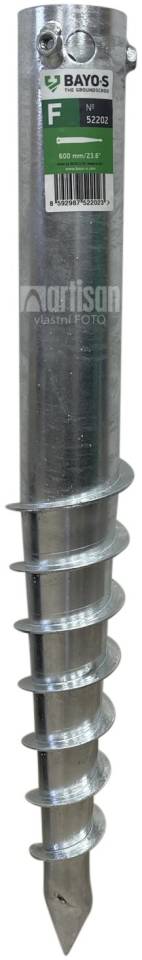 Zemní vrut NUT-3 M8 BAYOS 66x600mm BAYO•S