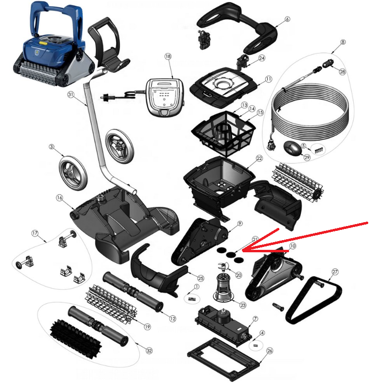 Membrána vysavače Zodiac Cyclonx (3ks)Zodiac