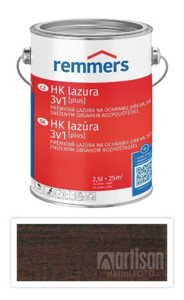 REMMERS HK lazura 3v1 Plus - ochranná lazura na dřevo pro exteriér 2.5 l Palisandr Remmers