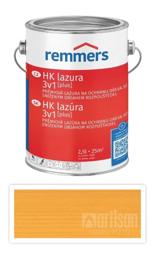 REMMERS HK lazura 3v1 Plus - ochranná lazura na dřevo pro exteriér 2.5 l Pinie/Modřín Remmers