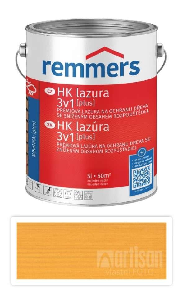 REMMERS HK lazura 3v1 Plus - ochranná lazura na dřevo pro exteriér 5 l Pinie/Modřín Remmers