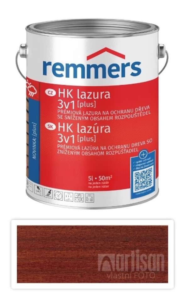 REMMERS HK lazura 3v1 Plus - ochranná lazura na dřevo pro exteriér 5 l Teak Remmers