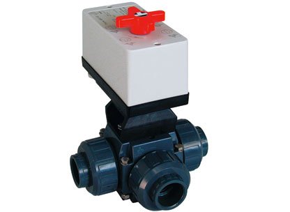 Poolservis Bazénový elektrický třícestný ventil (T-tvar) 50 mm –  S4 Praher (230V)Poolservis