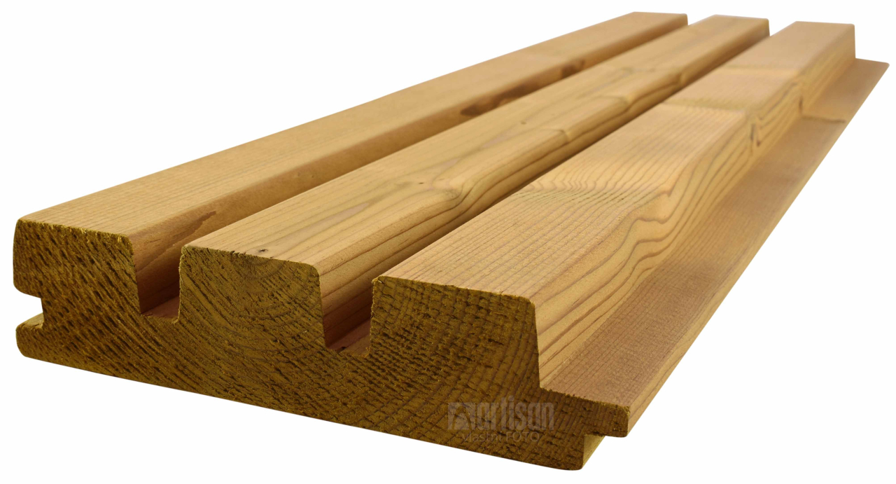 Lamelové obklady s PD - Triple Shadow 32x140x3600 ThermoWood® Severský smrk