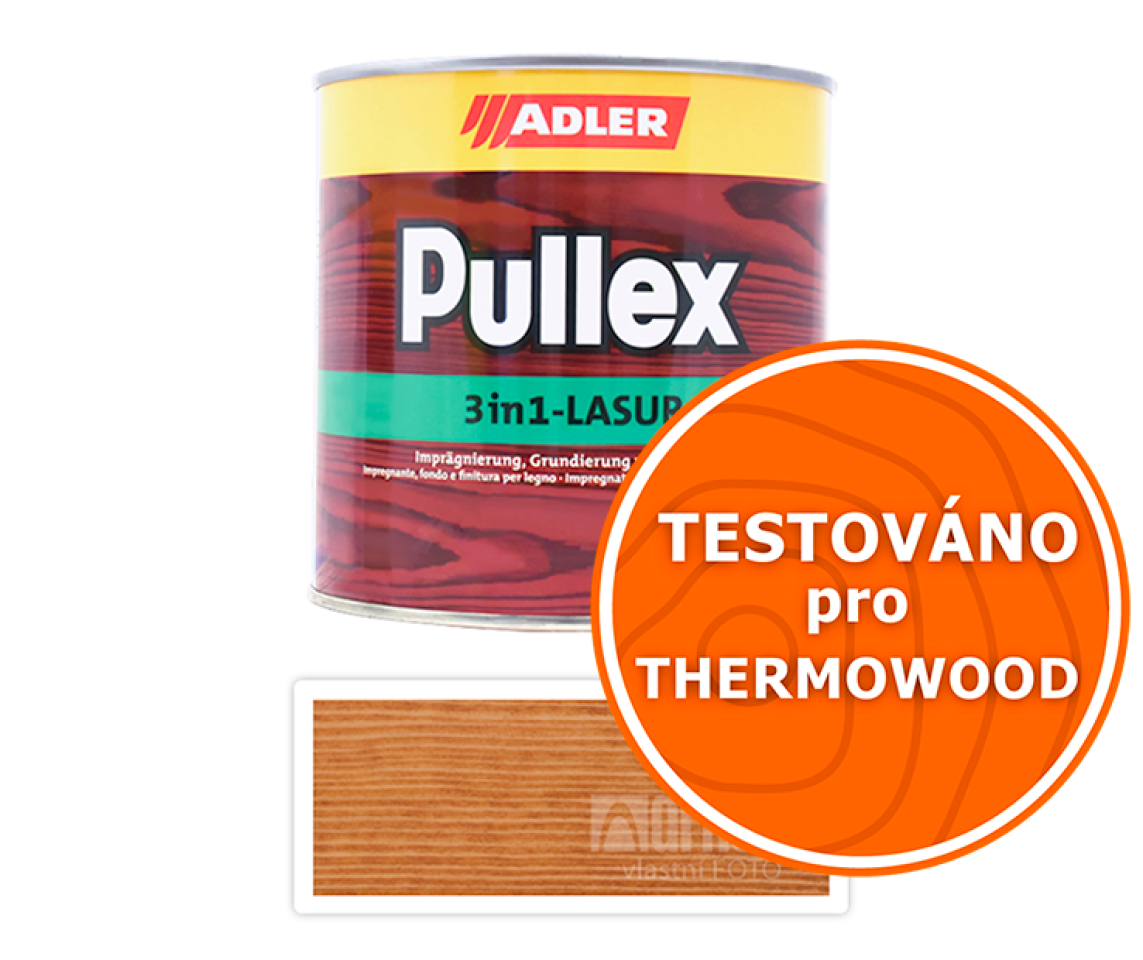 ADLER Pullex 3in1 Lasur - tenkovrstvá impregnační lazura 0.75 l Modřín 4435050045 ADLER
