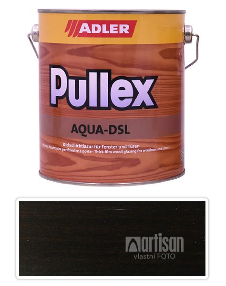 ADLER Pullex Aqua DSL - vodou ředitelná lazura na dřevo 2.5 l Eben LW 02/5 ADLER