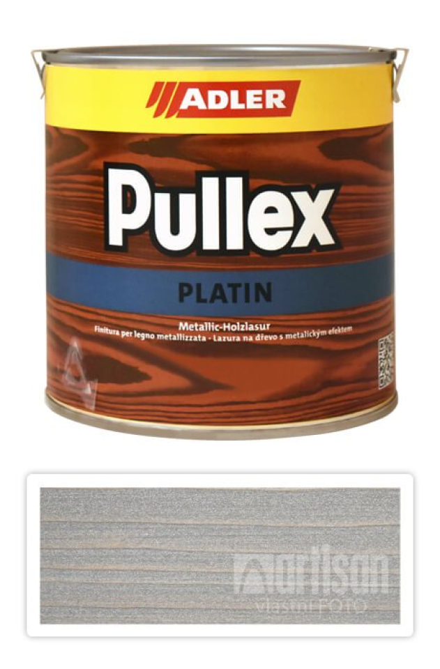 ADLER Pullex Platin - lazura na dřevo pro exteriér 0.75 l Achatgrau ADLER