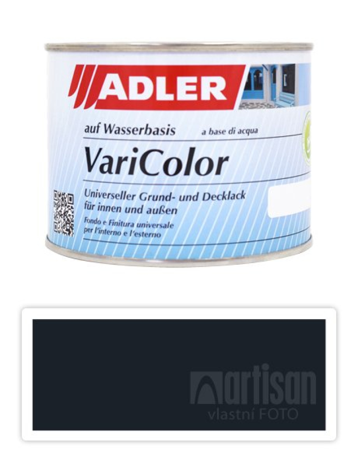 ADLER Varicolor - vodou ředitelná krycí barva univerzál 0.375 l Schwarzgrau / Černošedá RAL 7021 ADLER