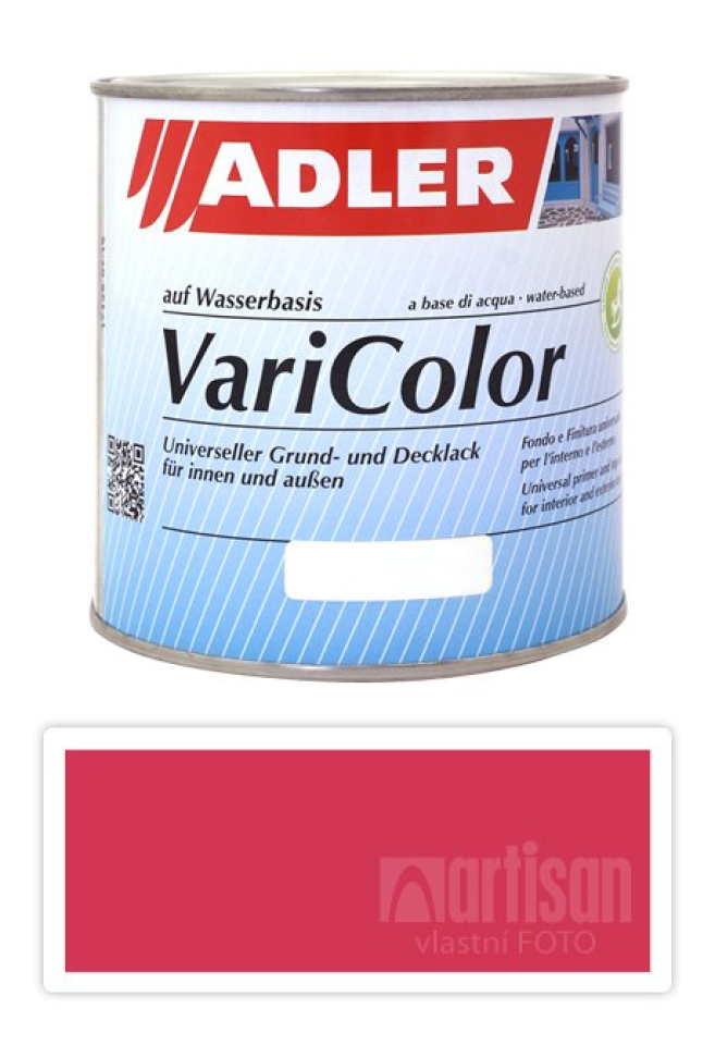 ADLER Varicolor - vodou ředitelná krycí barva univerzál 0.75 l Rosé / Růžová RAL 3017 ADLER