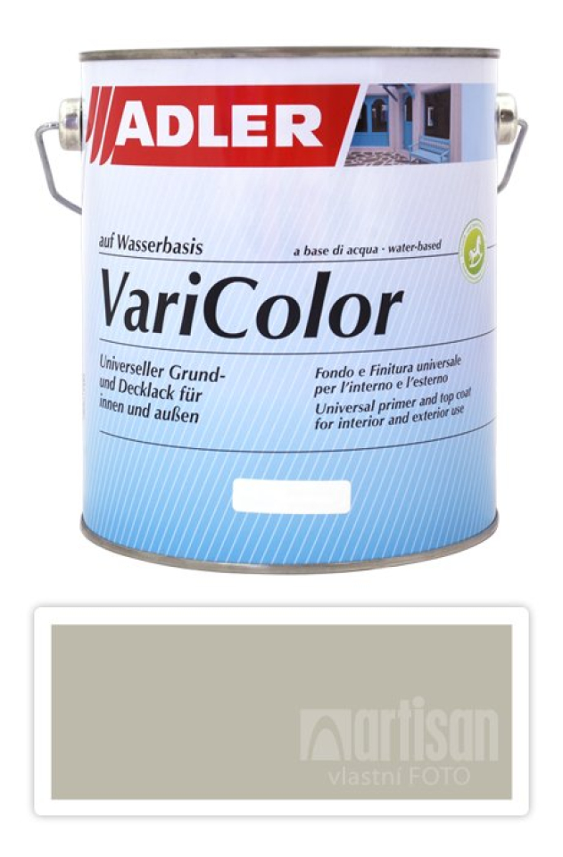 ADLER Varicolor - vodou ředitelná krycí barva univerzál 2.5 l Kieselgrau / Štěrková šedá RAL 7032 ADLER