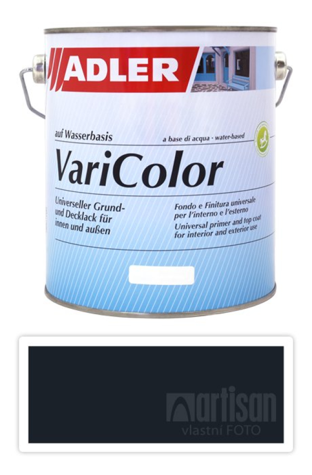 ADLER Varicolor - vodou ředitelná krycí barva univerzál 2.5 l Schwarzgrau / Černošedá RAL 7021 ADLER