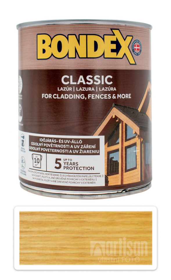 BONDEX Classic - matná tenkovrstvá syntetická lazura 0.75 l Dub BONDEX