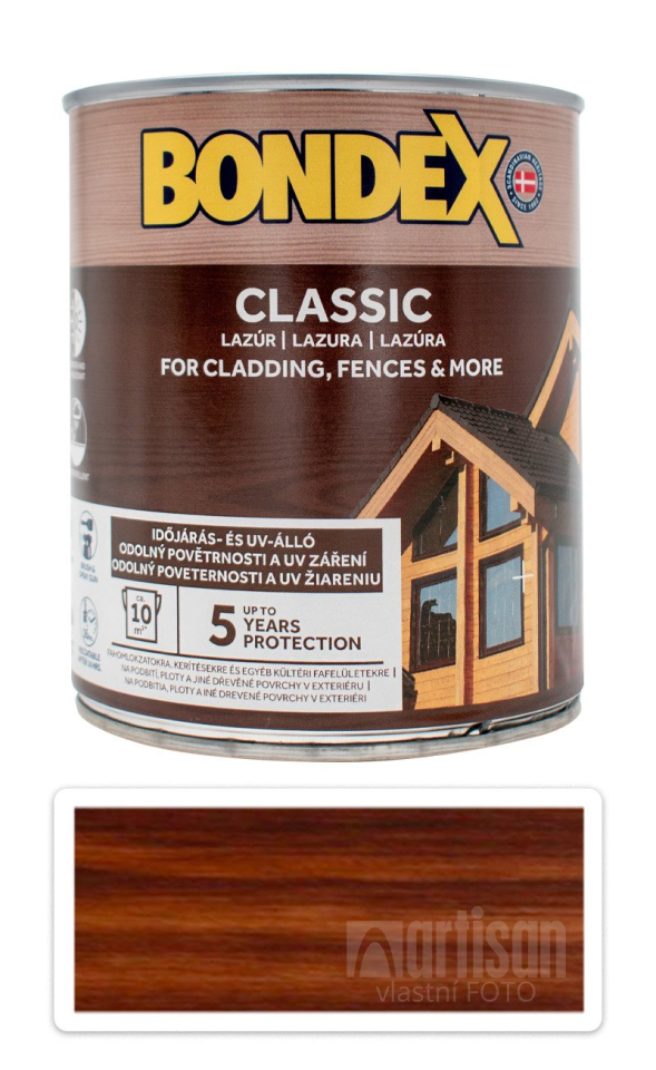 BONDEX Classic - matná tenkovrstvá syntetická lazura 0.75 l Palisandr BONDEX