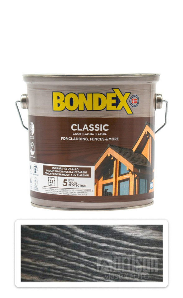 BONDEX Classic - matná tenkovrstvá syntetická lazura 2.5 l Eben BONDEX