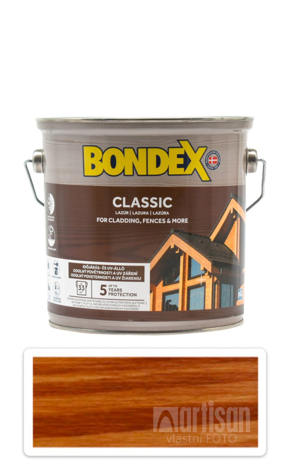 BONDEX Classic - matná tenkovrstvá syntetická lazura 2.5 l Redwood BONDEX