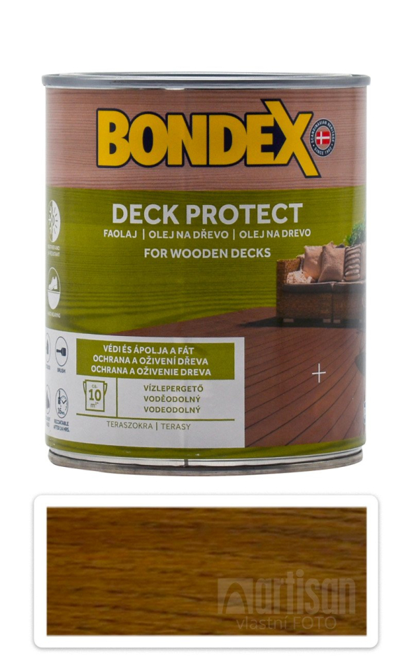 BONDEX Deck Protect - ochranný syntetický olej na dřevo v exteriéru 0.75 l Ořech BONDEX