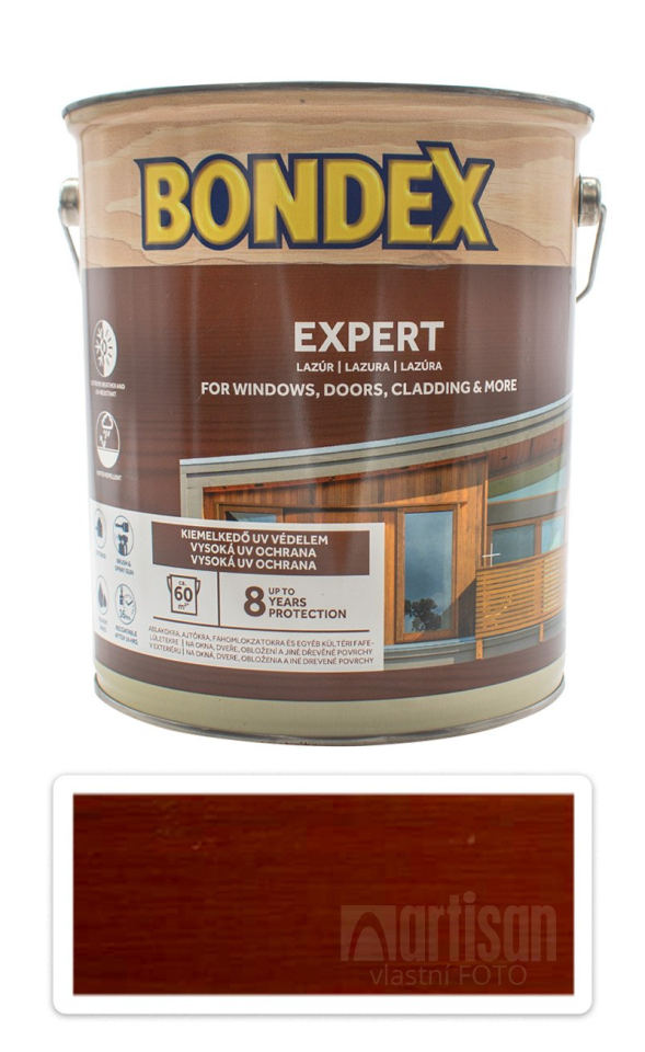 BONDEX Expert - silnovrstvá syntetická lazura na dřevo v exteriéru 5 l Redwood BONDEX