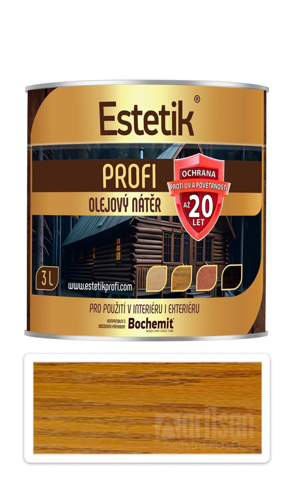 ESTETIK Profi - extrémně odolná olejová lazura 3 l Ořech BOCHEMIT