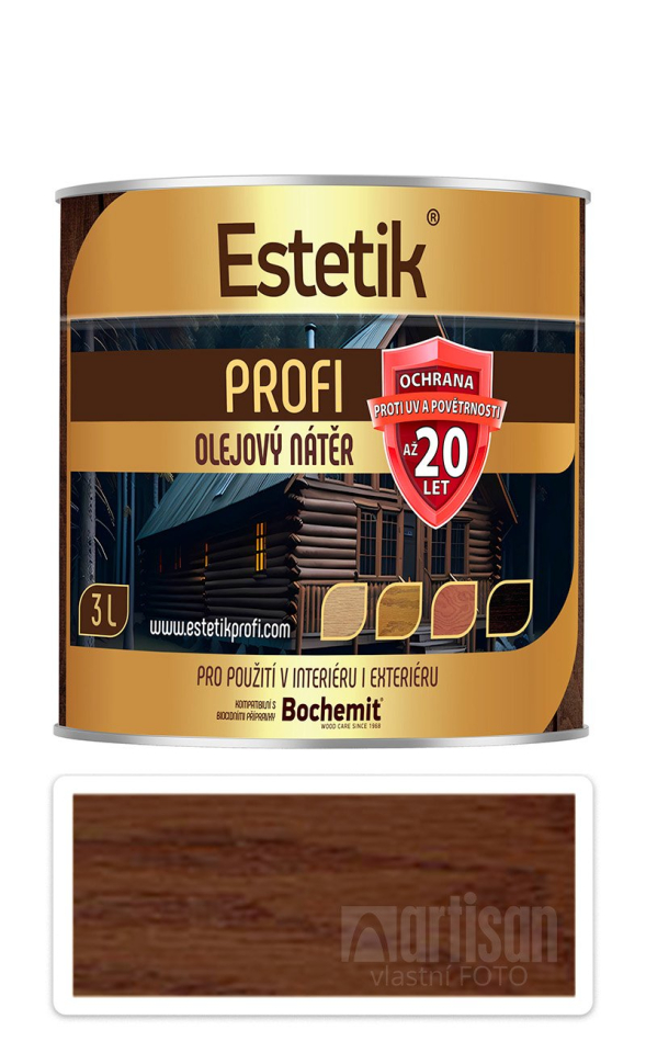 ESTETIK Profi - extrémně odolná olejová lazura 3 l Palisandr BOCHEMIT
