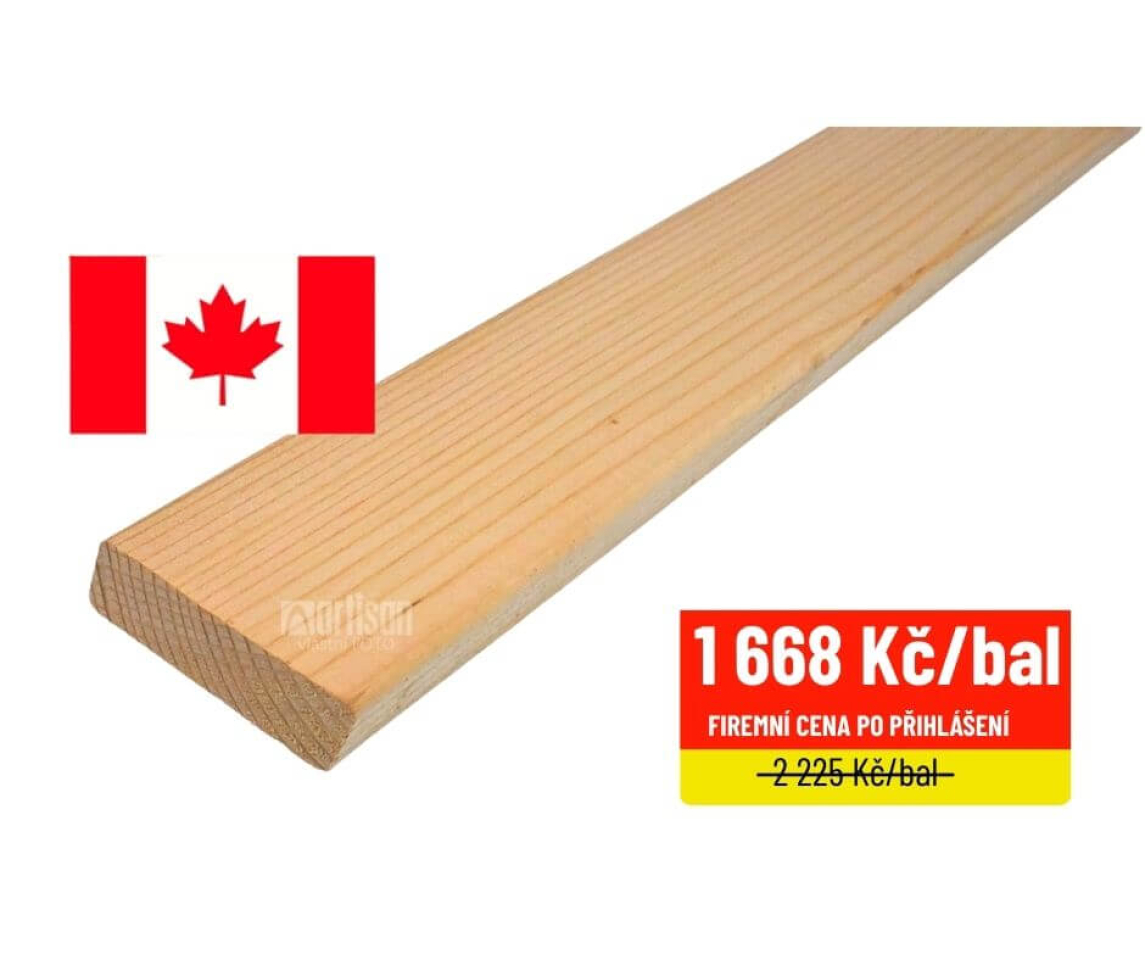 Fasádní obklady - Rhombus - 21x68x3660 Kanadská douglaska
