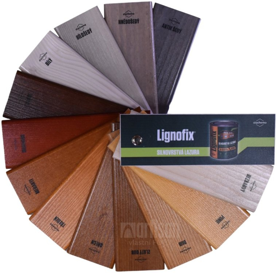 LIGNOFIX Vzorník Silnovrstvá lazura - vějíř Stachema
