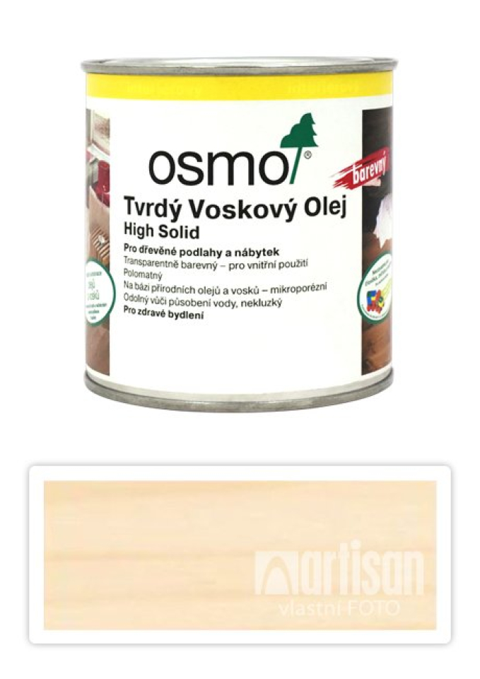 OSMO Tvrdý voskový olej barevný pro interiéry 0.375 l Bílý 3040 OSMO