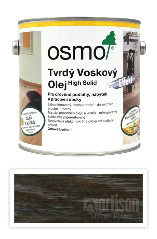 OSMO Tvrdý voskový olej Efekt pro interiéry 2.5 l Stříbrný 3091 OSMO